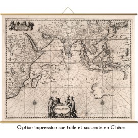 Carte des mondes anciens d'Homère, Aristote, Ptolémée, Strabon, et d'Erastothène en 1831
