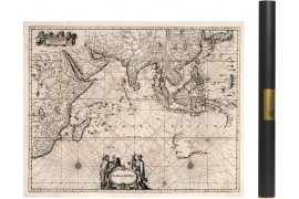 Carte des mondes anciens d'Homère, Aristote, Ptolémée, Strabon, et d'Erastothène en 1831