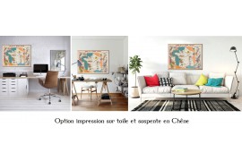 Carte des mondes anciens d'Homère, Aristote, Ptolémée, Strabon, et d'Erastothène en 1831