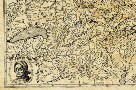 Alte Karte der Schweiz im Jahre 1592