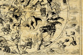 Karte des Himmels oder Sternzeichen aus der Zeit von Nostradamus