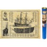 Stich des englischen Schiffsschiffes - 1685