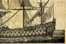 Schiff: Die königliche Sonne - Stich von 1685